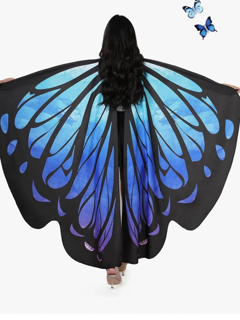 Blue Butterfly Wing Cape Costume for Kids by
